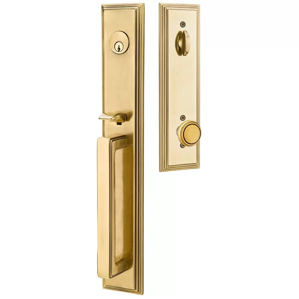 Emtek Melrose Tubular Entryset Full Length with Norwich Knob