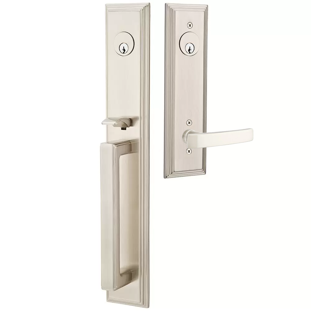 Emtek Melrose Tubular Entryset Full Length with Geneva Lever