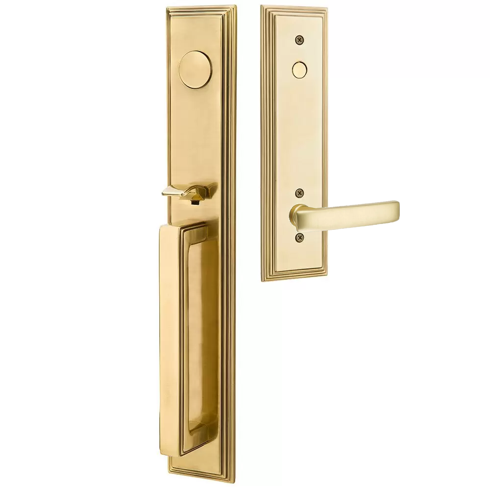 Emtek Melrose Tubular Entryset Full Length with Geneva Lever