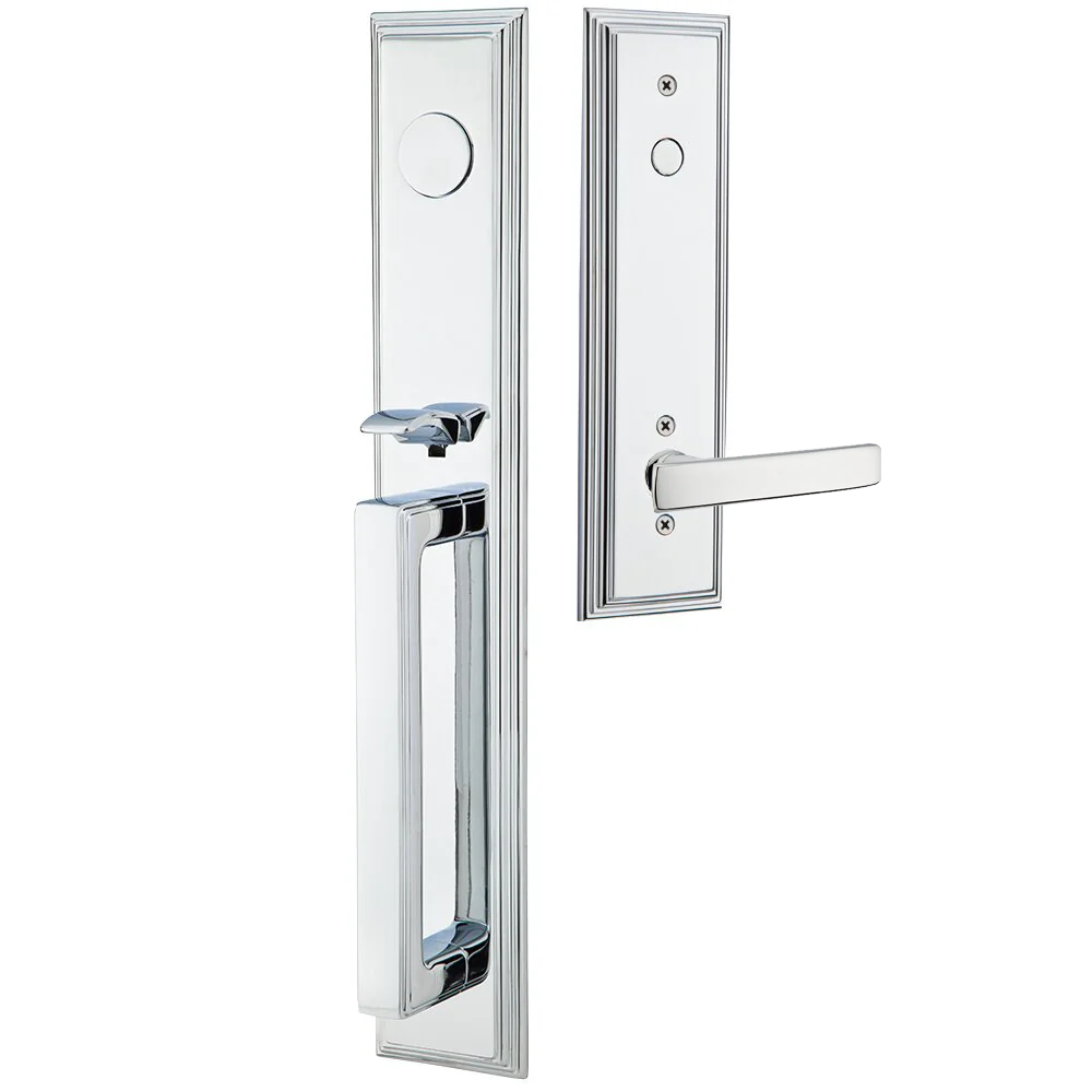 Emtek Melrose Tubular Entryset Full Length with Geneva Lever