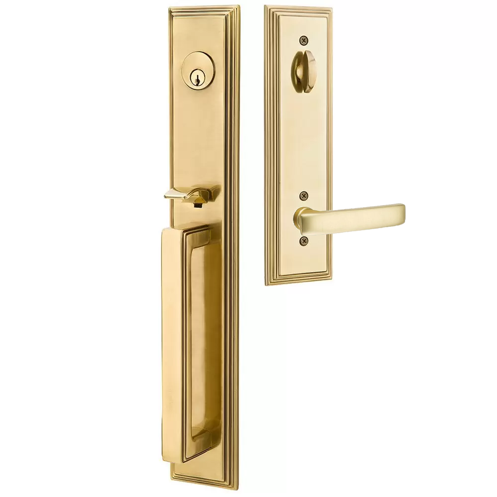 Emtek Melrose Tubular Entryset Full Length with Geneva Lever