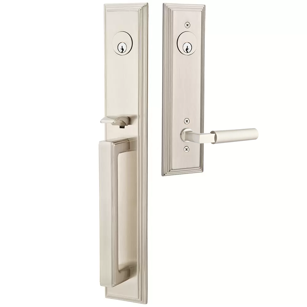 Emtek Melrose Tubular Entryset Full Length with Hercules Lever