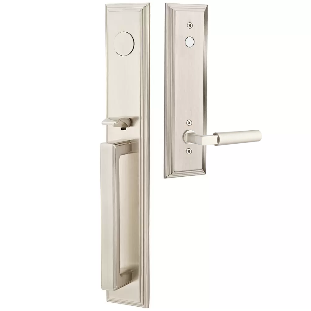 Emtek Melrose Tubular Entryset Full Length with Hercules Lever