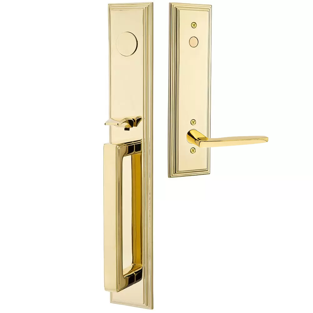 Emtek Melrose Tubular Entryset Full Length with Hermes Lever