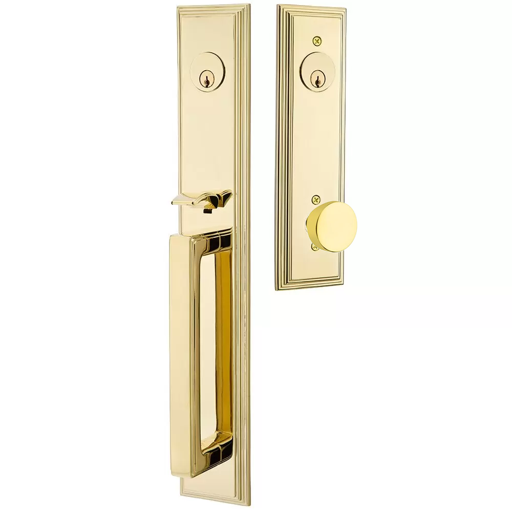 Emtek Melrose Tubular Entryset Full Length with Laurent Knob