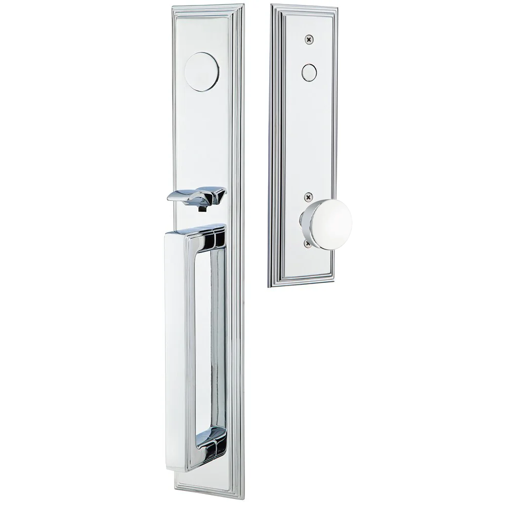 Emtek Melrose Tubular Entryset Full Length with Laurent Knob