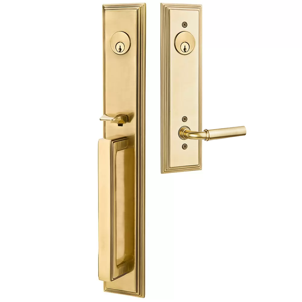 Emtek Melrose Tubular Entryset Full Length with Manning Lever