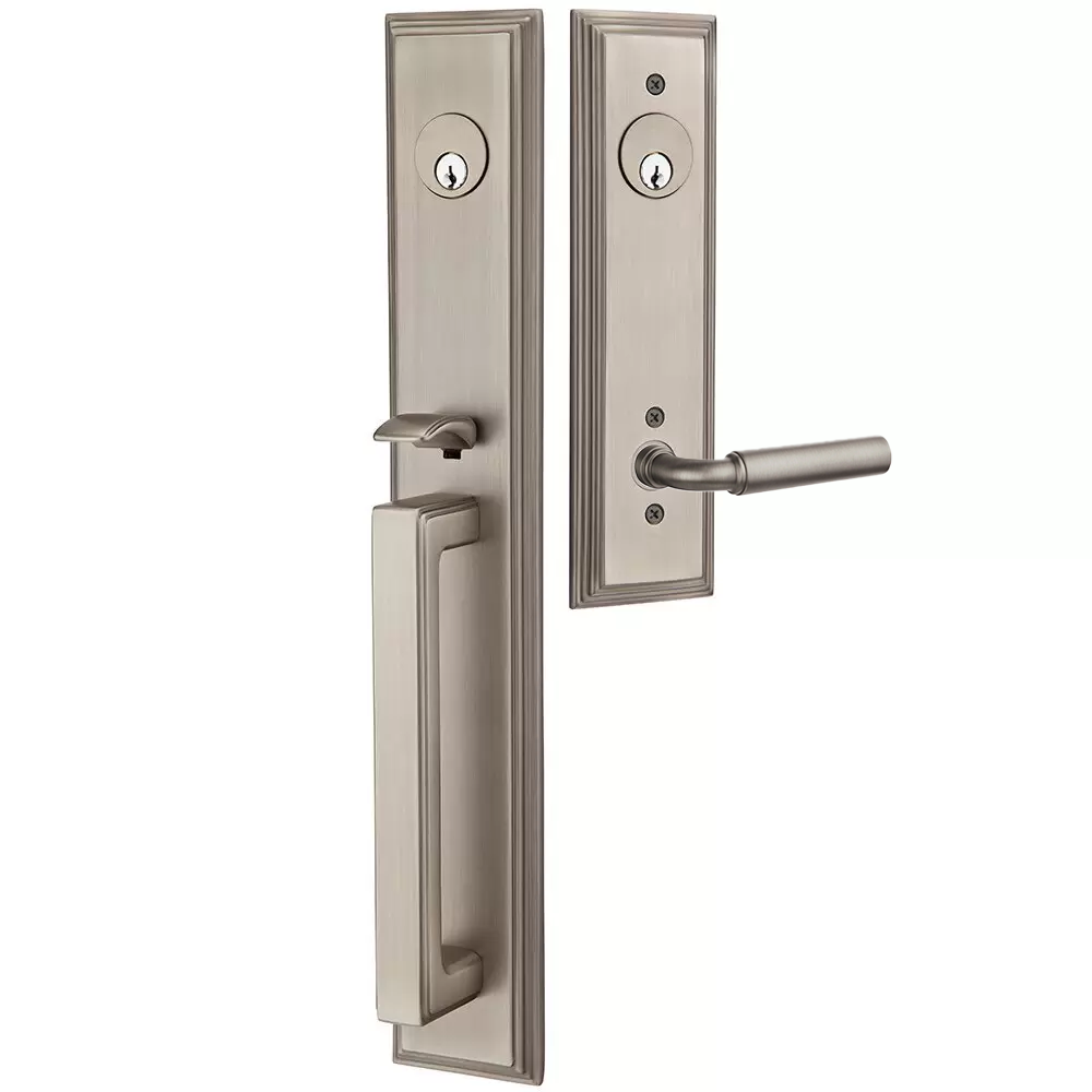 Emtek Melrose Tubular Entryset Full Length with Manning Lever