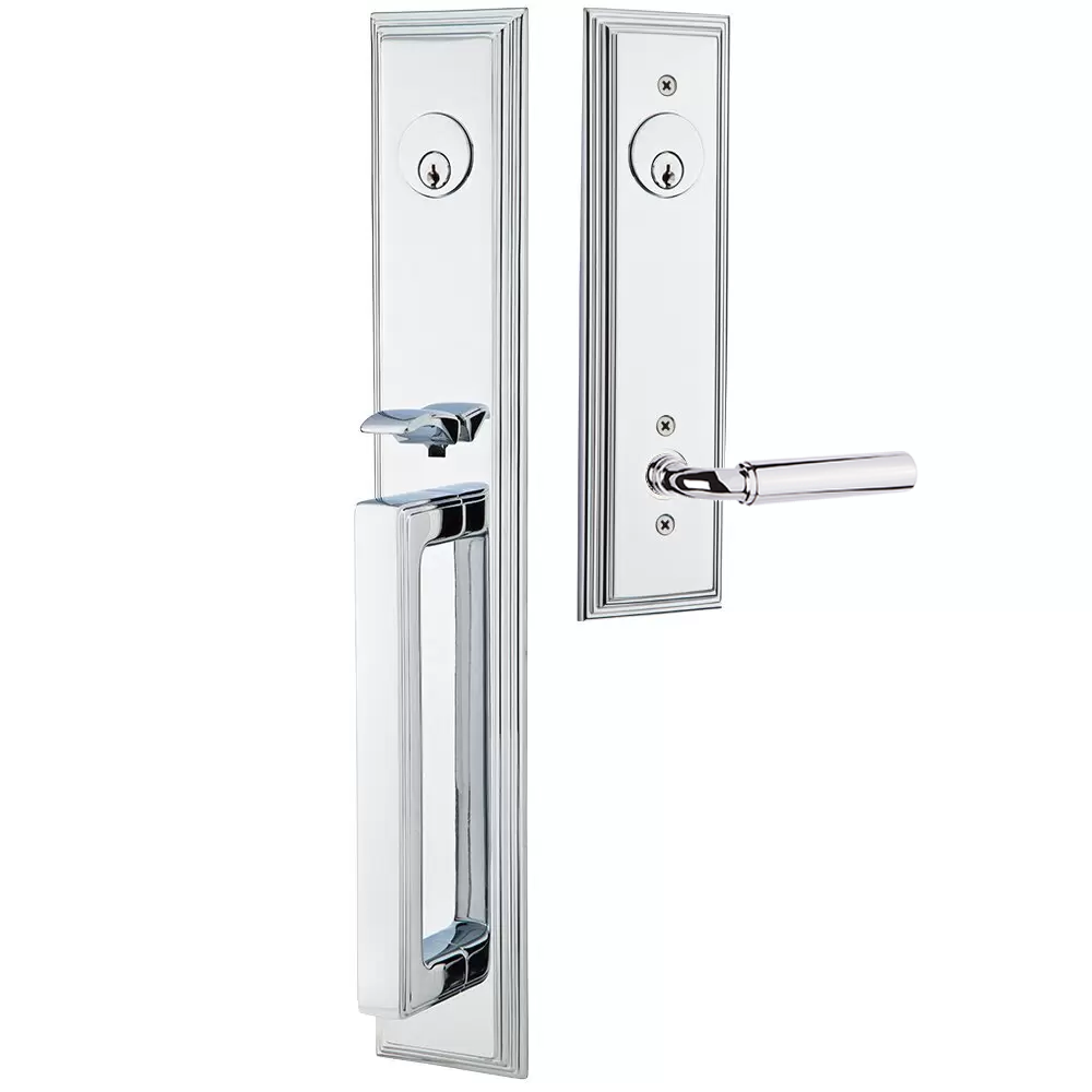 Emtek Melrose Tubular Entryset Full Length with Manning Lever