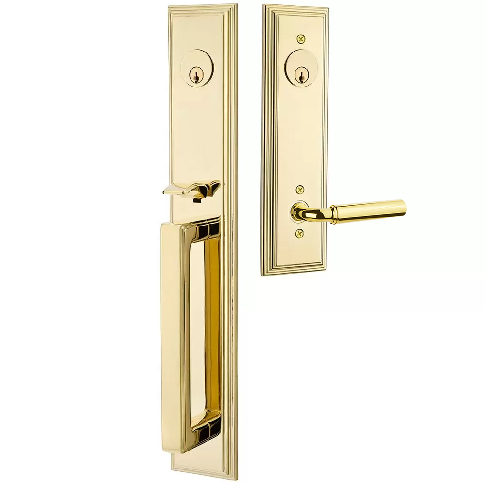 Emtek Melrose Tubular Entryset Full Length with Manning Lever