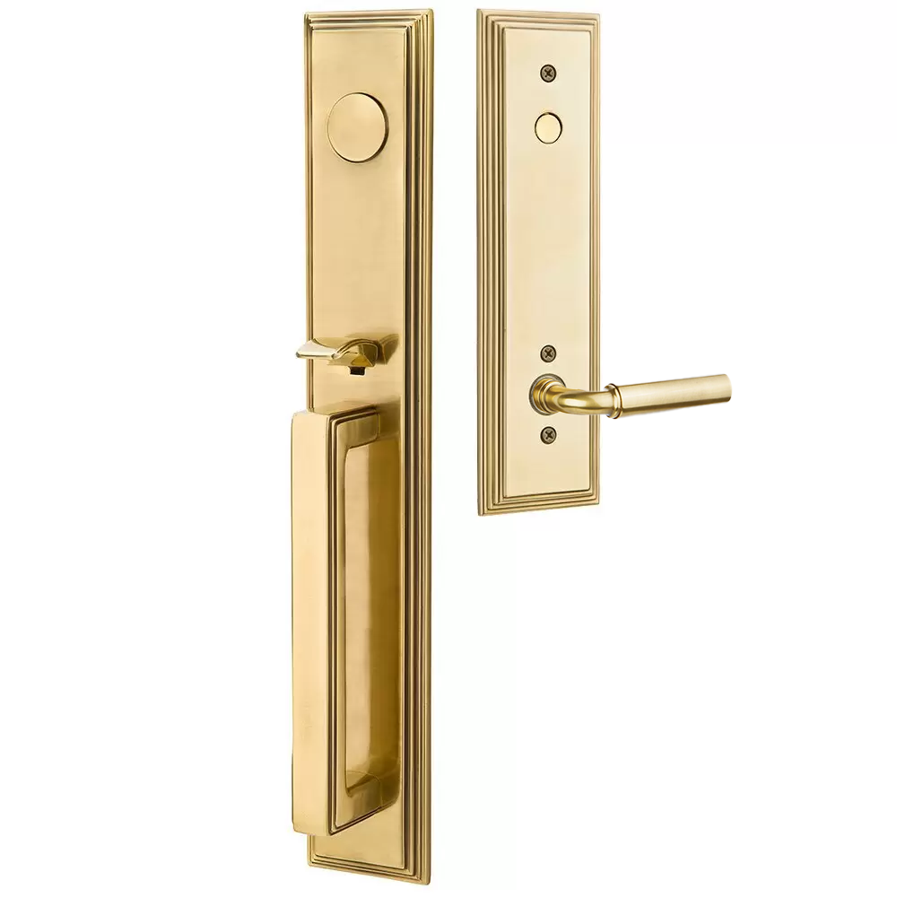 Emtek Melrose Tubular Entryset Full Length with Manning Lever