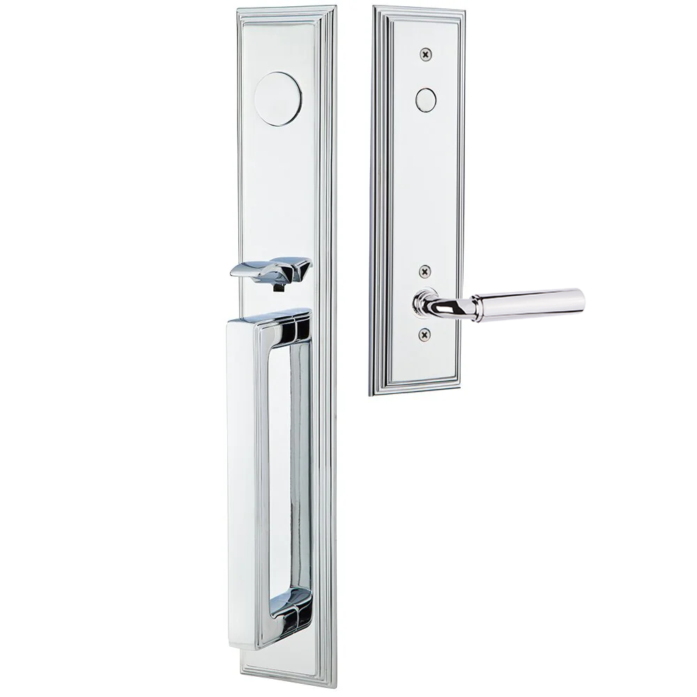 Emtek Melrose Tubular Entryset Full Length with Manning Lever