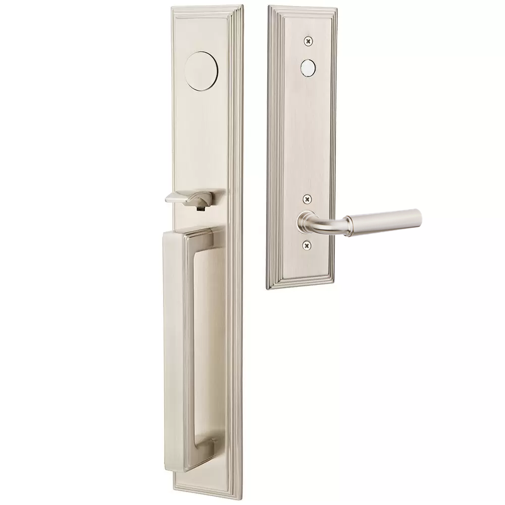 Emtek Melrose Tubular Entryset Full Length with Manning Lever