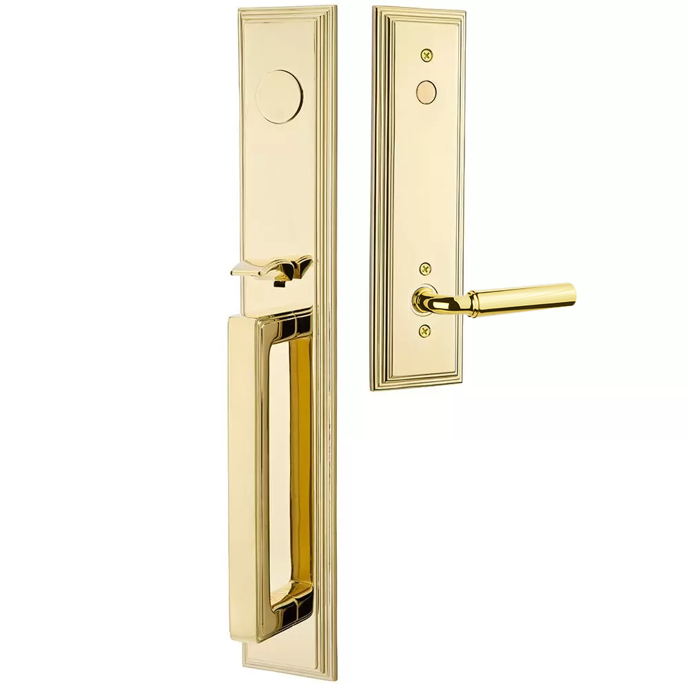 Emtek Melrose Tubular Entryset Full Length with Manning Lever