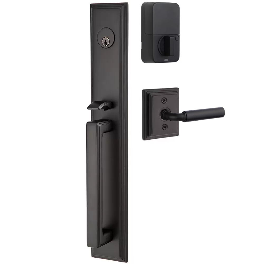 Emtek Melrose Tubular Entryset Full Length with Manning Lever