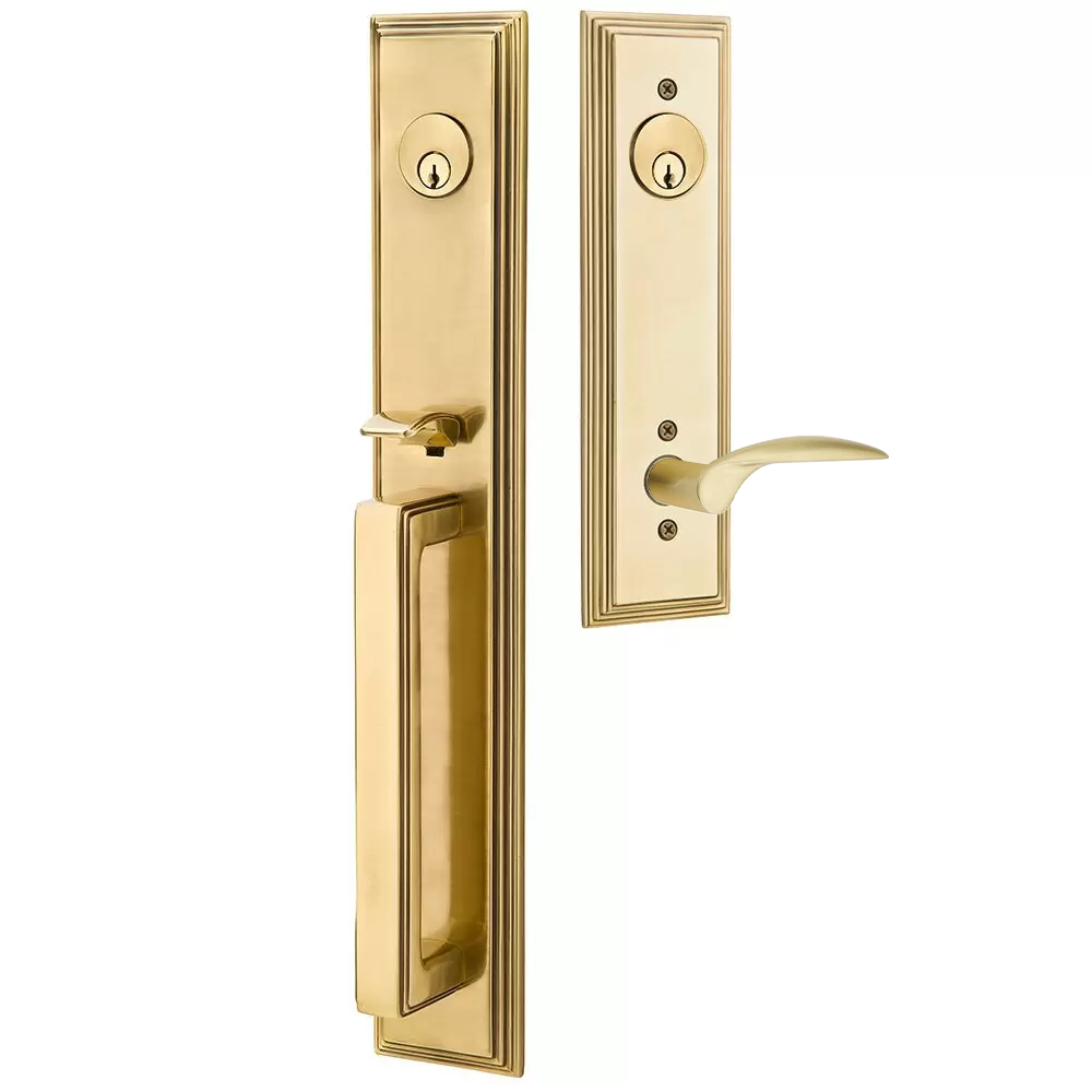 Emtek Melrose Tubular Entryset Full Length with Mercury Lever