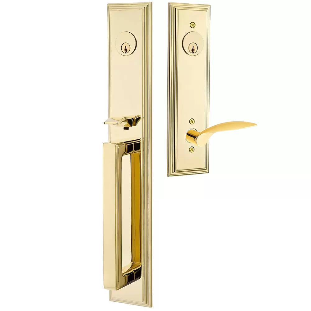 Emtek Melrose Tubular Entryset Full Length with Mercury Lever