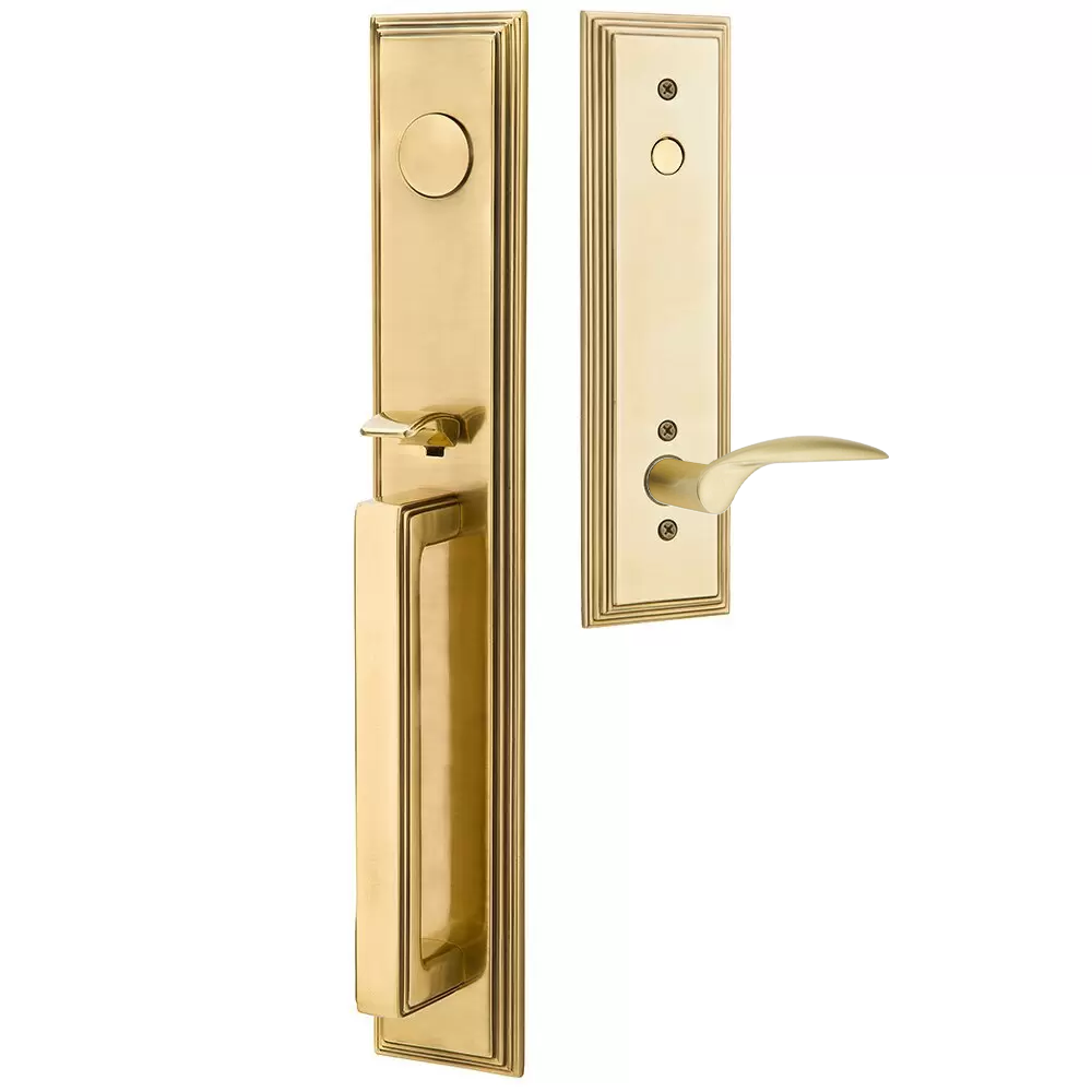 Emtek Melrose Tubular Entryset Full Length with Mercury Lever