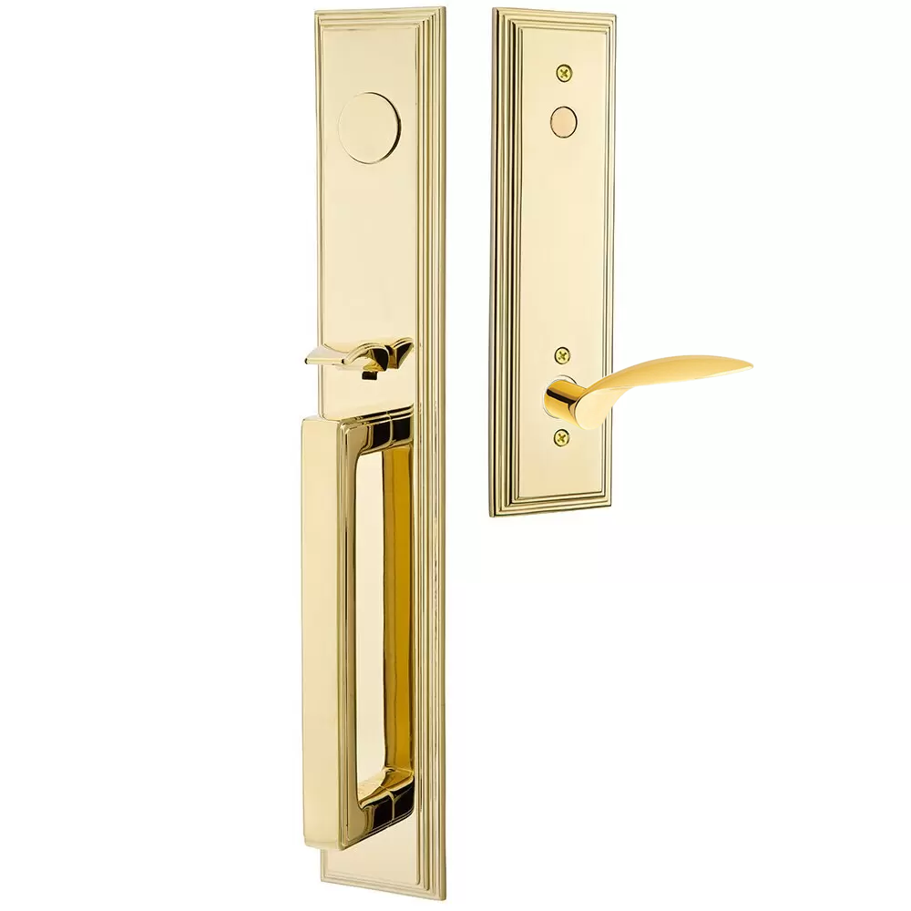 Emtek Melrose Tubular Entryset Full Length with Mercury Lever