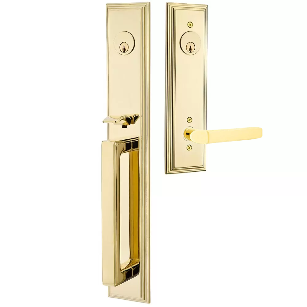 Emtek Melrose Tubular Entryset Full Length with Milano Lever