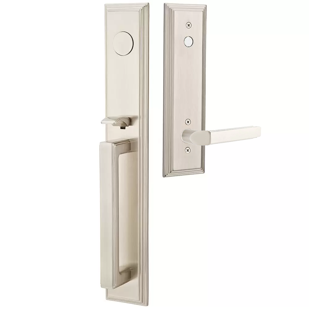 Emtek Melrose Tubular Entryset Full Length with Milano Lever