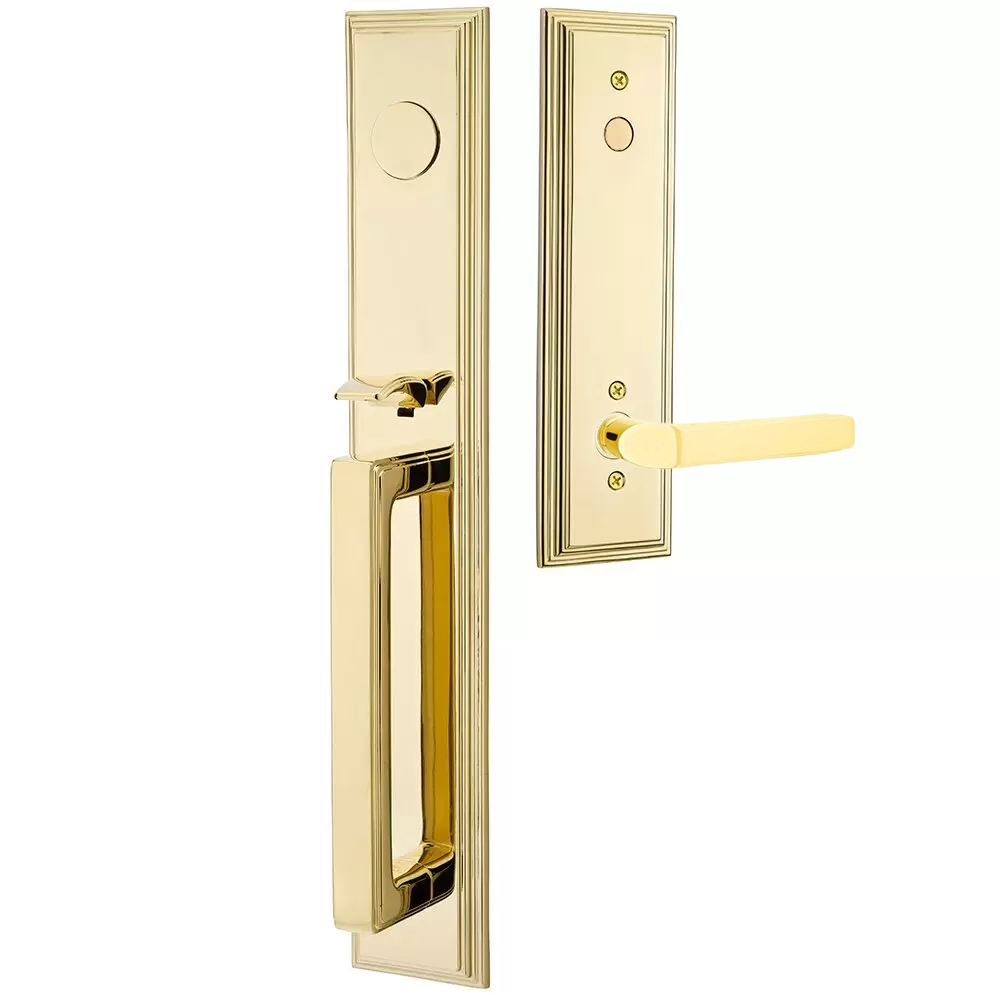 Emtek Melrose Tubular Entryset Full Length with Milano Lever