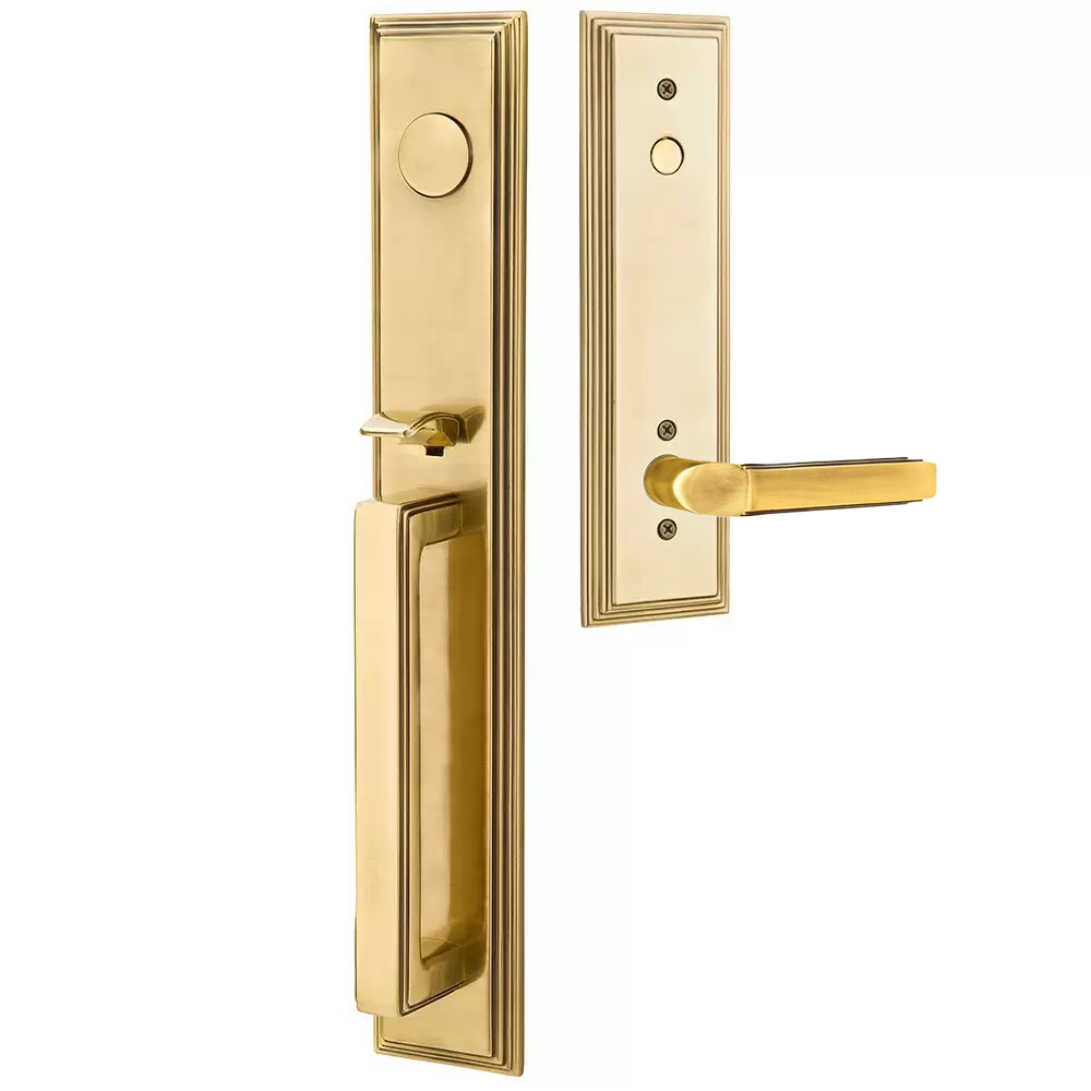 Emtek Melrose Tubular Entryset Full Length with Milano Lever