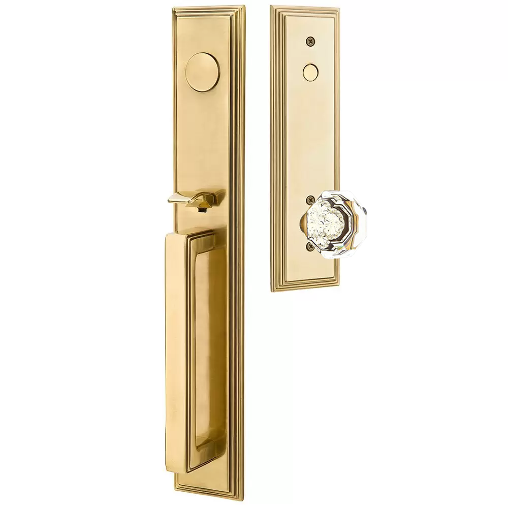 Emtek Melrose Tubular Entryset Full Length with Old Town Knob