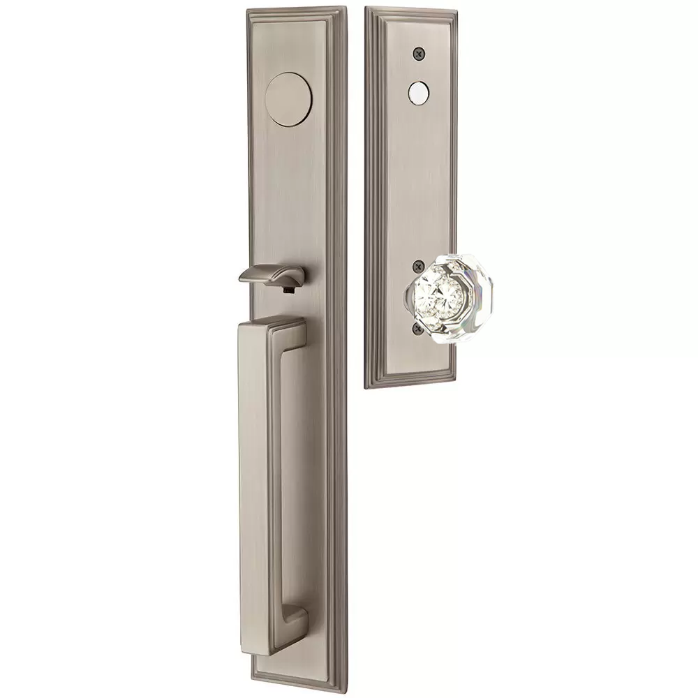 Emtek Melrose Tubular Entryset Full Length with Old Town Knob