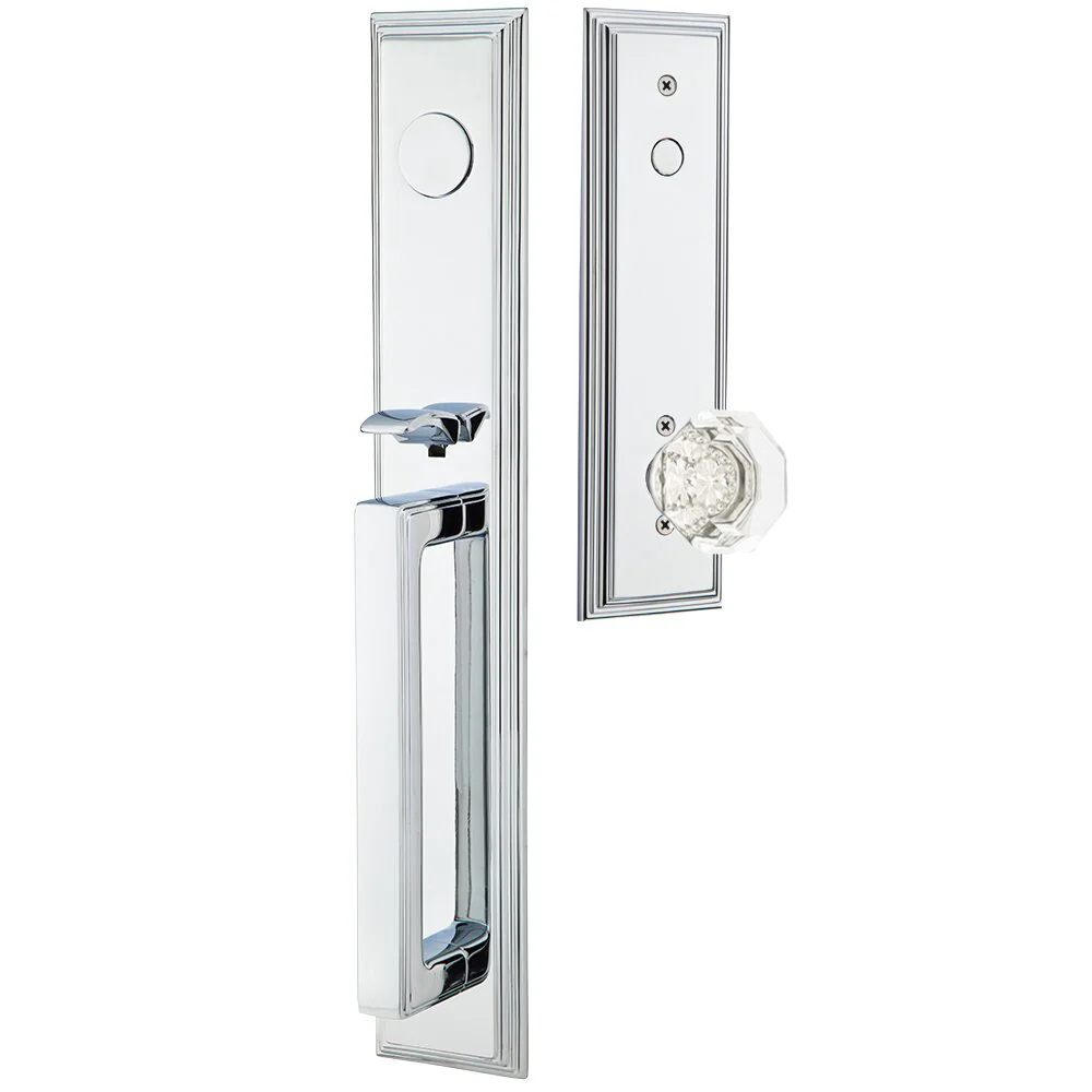 Emtek Melrose Tubular Entryset Full Length with Old Town Knob