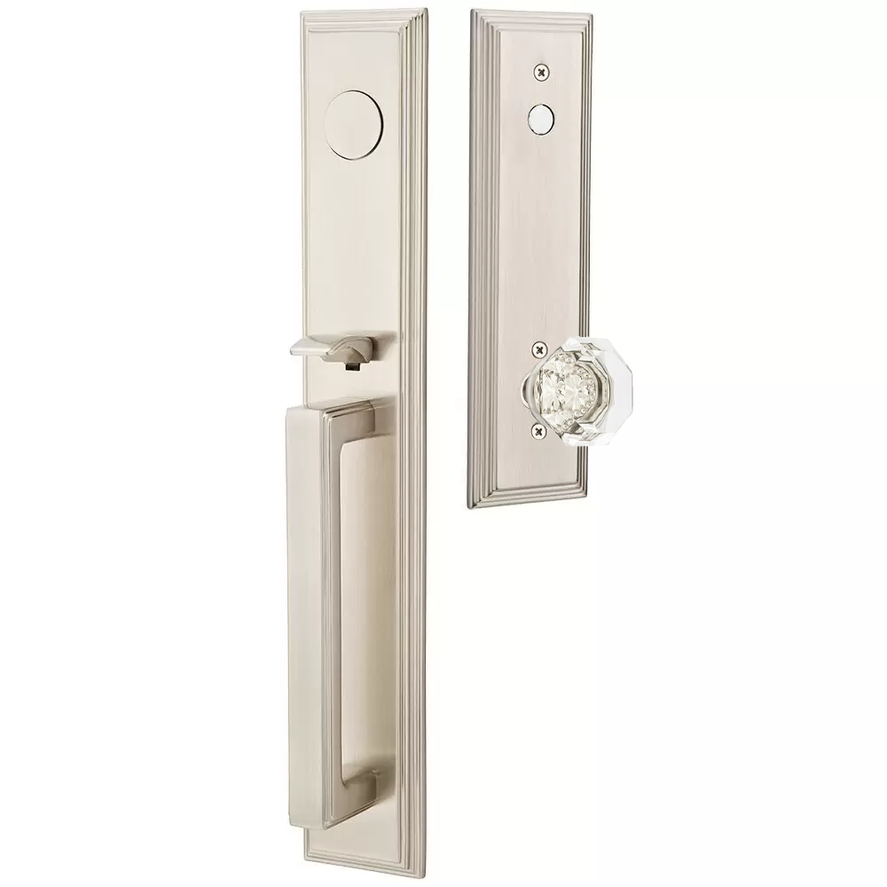 Emtek Melrose Tubular Entryset Full Length with Old Town Knob