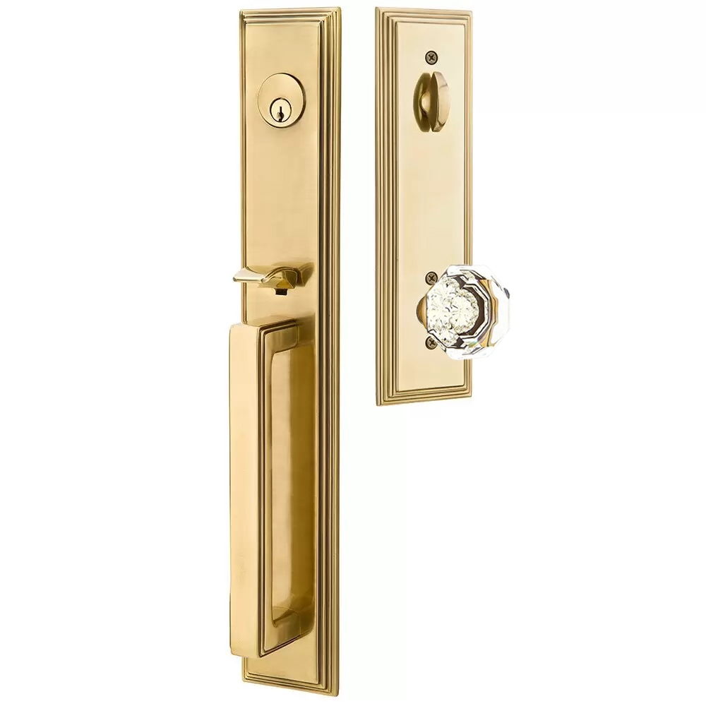 Emtek Melrose Tubular Entryset Full Length with Old Town Knob