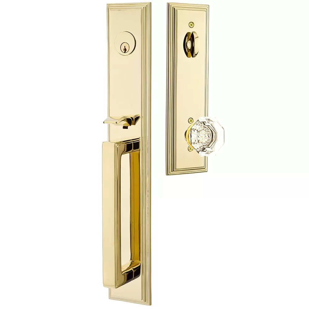 Emtek Melrose Tubular Entryset Full Length with Old Town Knob