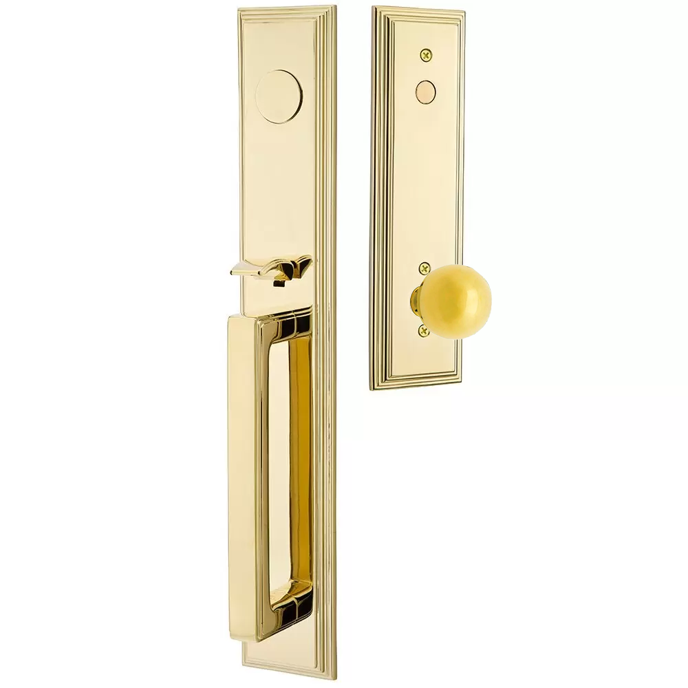 Emtek Melrose Tubular Entryset Full Length with Orb Knob