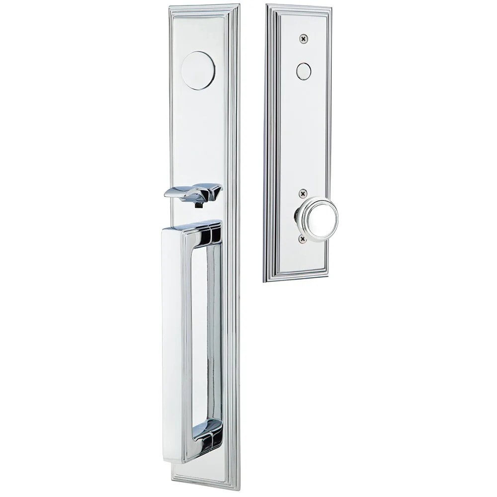 Emtek Melrose Tubular Entryset Full Length with Norwich Knob