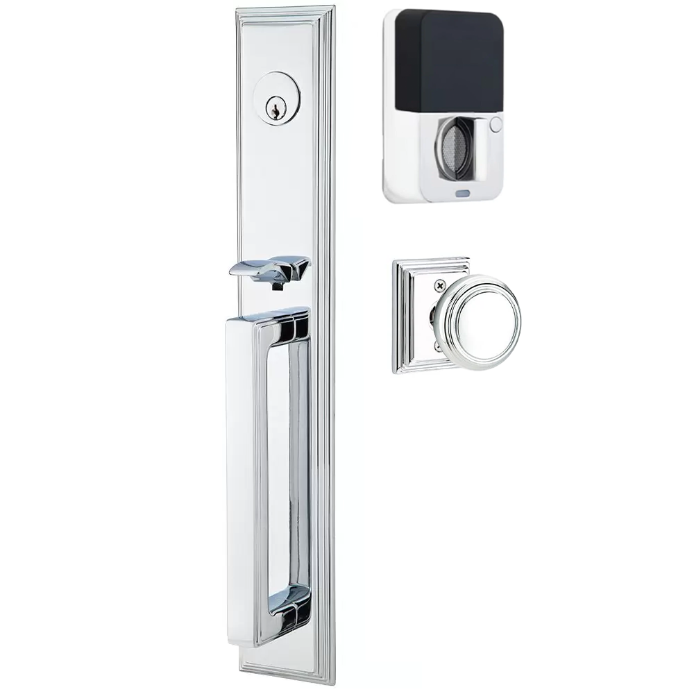 Emtek Melrose Tubular Entryset Full Length with Norwich Knob