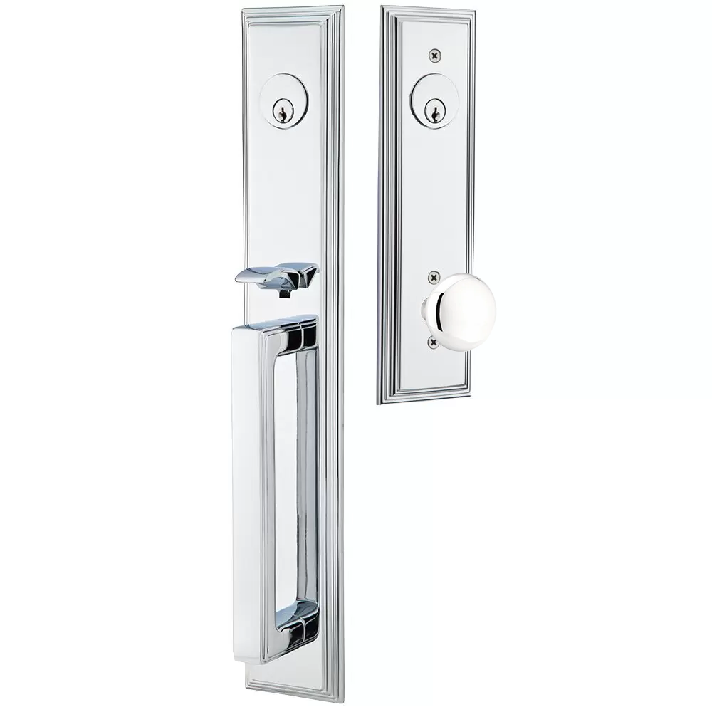 Emtek Melrose Tubular Entryset Full Length with Providence Knob