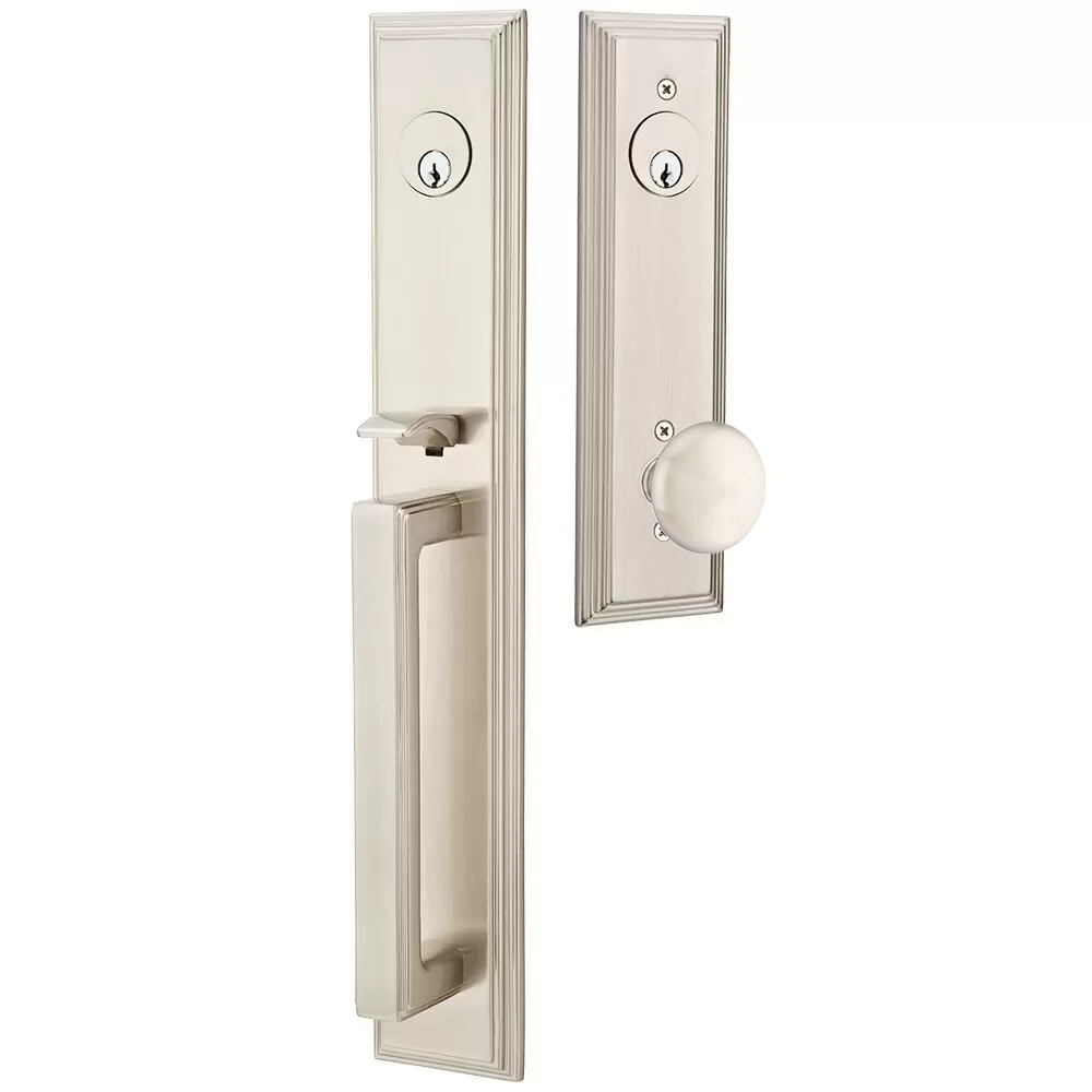 Emtek Melrose Tubular Entryset Full Length with Providence Knob