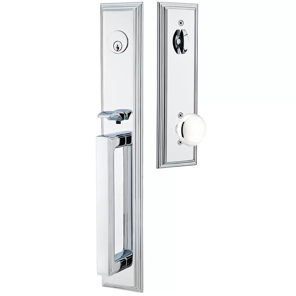 Emtek Melrose Tubular Entryset Full Length with Providence Knob