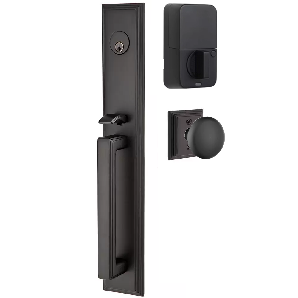 Emtek Melrose Tubular Entryset Full Length with Providence Knob