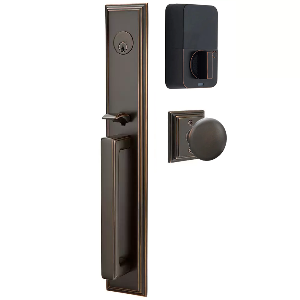 Emtek Melrose Tubular Entryset Full Length with Providence Knob