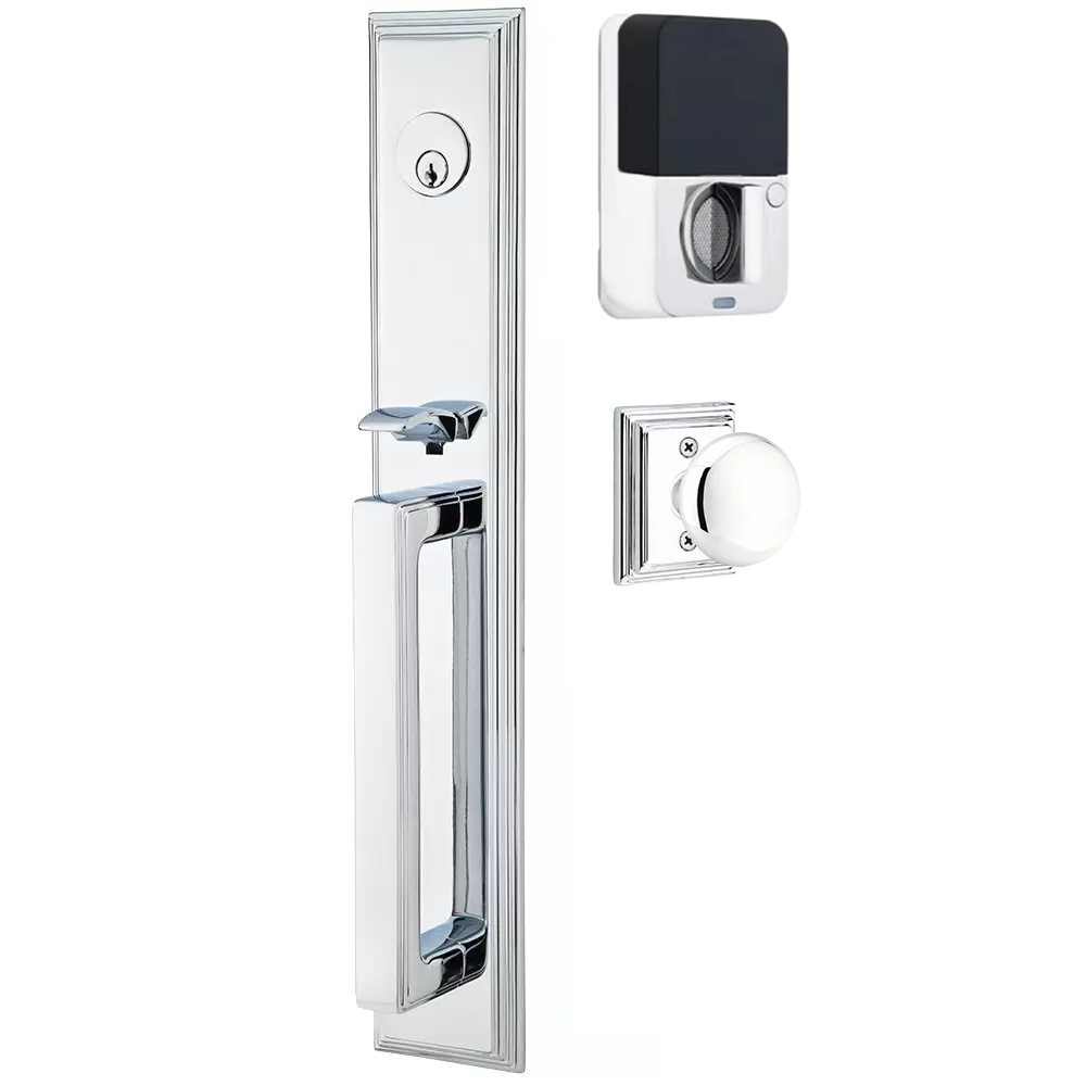 Emtek Melrose Tubular Entryset Full Length with Providence Knob