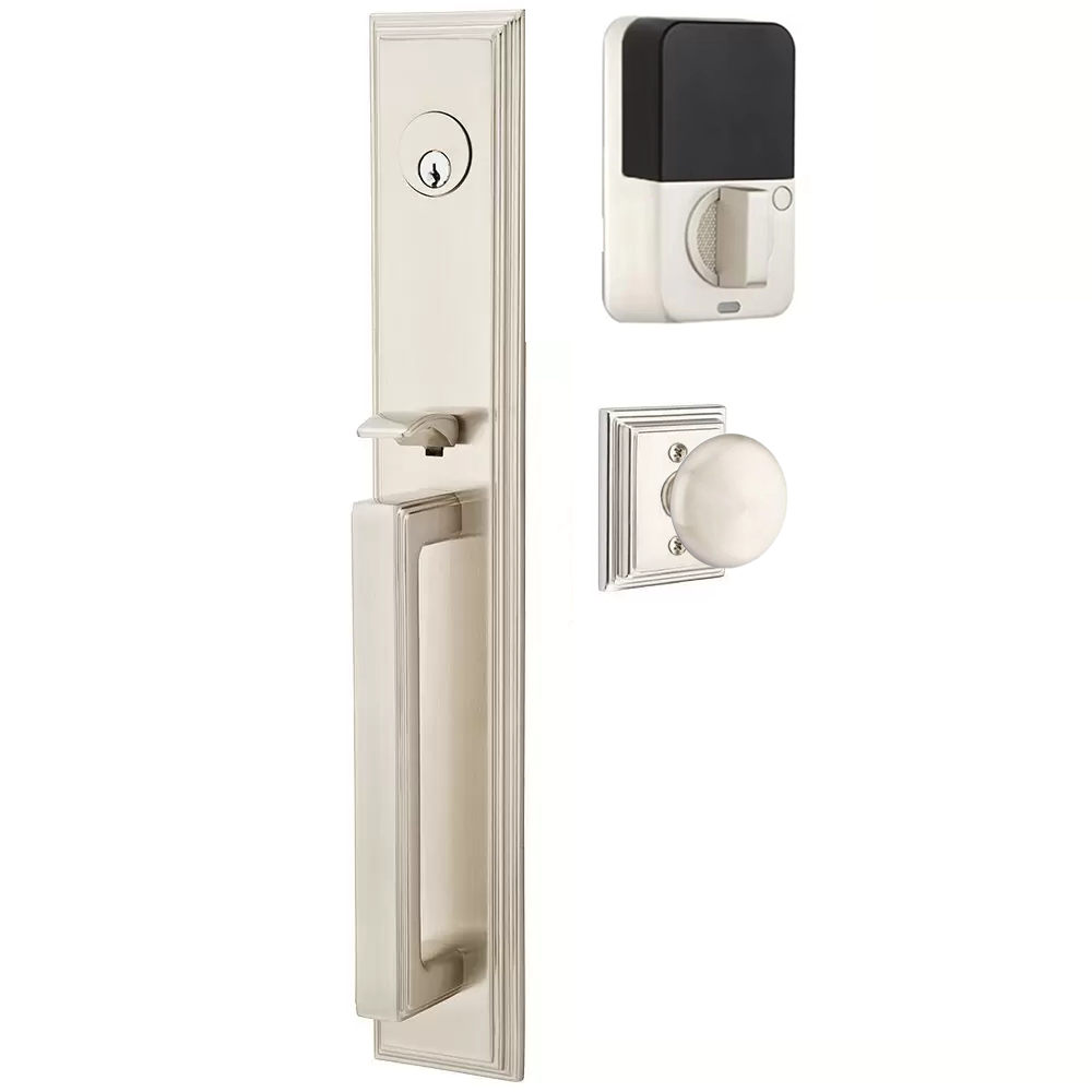 Emtek Melrose Tubular Entryset Full Length with Providence Knob