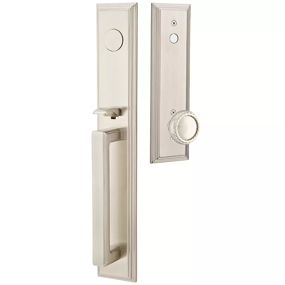 Emtek Melrose Tubular Entryset Full Length with Rope Knob