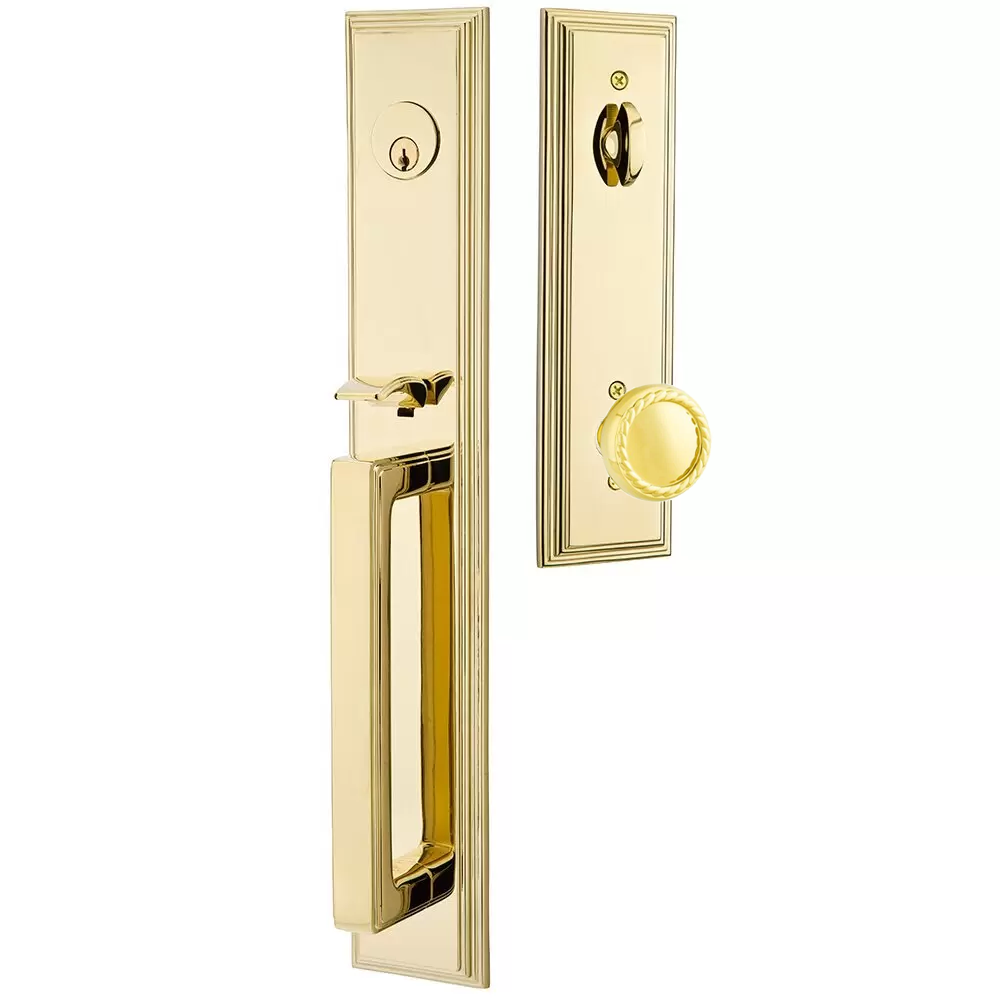 Emtek Melrose Tubular Entryset Full Length with Rope Knob
