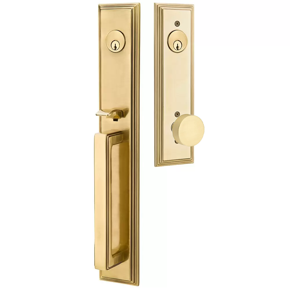 Emtek Melrose Tubular Entryset Full Length with Round Knob