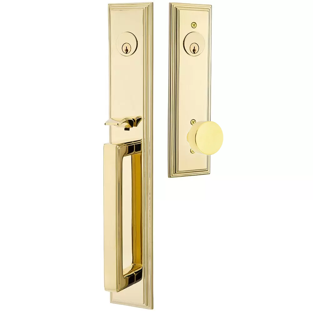 Emtek Melrose Tubular Entryset Full Length with Round Knob