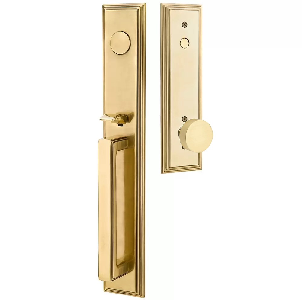 Emtek Melrose Tubular Entryset Full Length with Round Knob