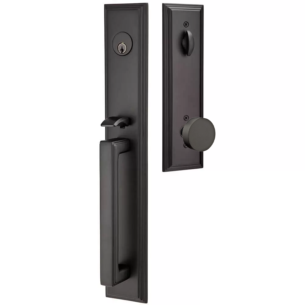 Emtek Melrose Tubular Entryset Full Length with Round Knob