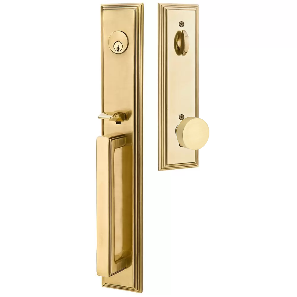 Emtek Melrose Tubular Entryset Full Length with Round Knob